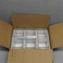 Set of 6 Square Glass Vases 3" x3" x 3", Clear Flower Vases for Centerpieces, Candle Holder for Wedding Party Events, Home Dcor