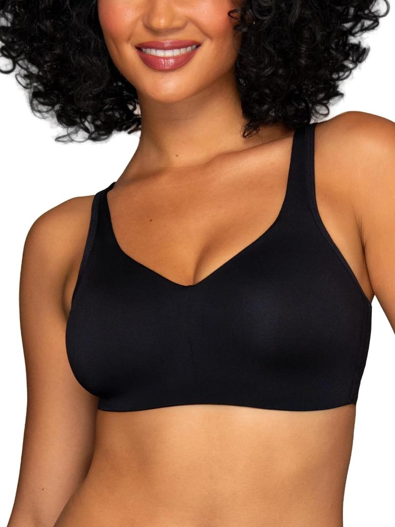 Vanity Fair Women's Beauty Back Smoothing Wireless Bra, Comfort and Support, Simple Sizing (Black, XXXL)