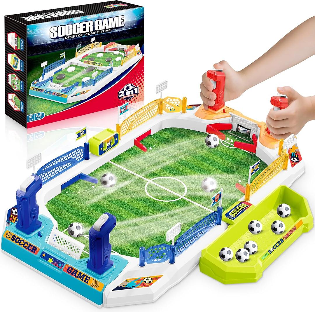 Mini Soccer Board Game for Kids, Birthday Christmas Soccer Gifts for 3 4 5 6 7 8-12 Year Old Boys, Football Table Toys, Pinball Interactive Sports Game for Indoor, Home Party, Family, Playroom, Travel, Large