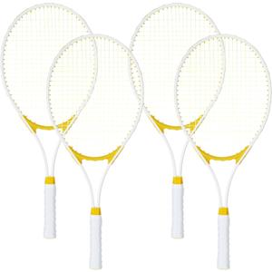 Liliful 4 Pcs Tennis Rackets for Adults Recreational 4 Players 27 Inch Tennis Racquets Lightweight Tennis Rackets Bulk for Women Men Tennis Training and Beginners with Overgrips and Carry Bag