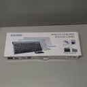 TopMate Wireless Keyboard and Mouse Ultra Slim Combo, 2.4G Silent Compact USB 2400DPI Mouse and Scissor Switch Keyboard Set with Cover, Batteries Included, for PC/Laptop/Windows/Mac - Silver White