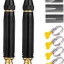 High Pressure Hose Nozzle, 2026 Upgraded All Metal Jet Sweeper Nozzle for Garden Hose, Heavy Duty Adjustable Twist Water Sprayer for Car Wash, Patio, Driveway and Outdoor Cleaning (2 PC*Pacifier)