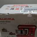 Aucma Stand Mixer,6.5-QT 660W 6-Speed Tilt-Head Food Mixer, Kitchen Electric Mixer with Dough Hook, Wire Whip & Beater (6.5QT, Blue)