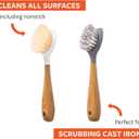 Full Circle Be Double Dish Brush Set  Durable Scrub Brushes for Dishes, Pots, Pans, and Cast Iron, Includes Be Good & Tenacious C, Sustainable 2-Pack