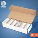 Everest 90 Angled RJ45 Cat6 Keystone Jacks 50-Pack in White - Slim Profile Female RJ45 Connectors - Cat 6 Keystone Jack - Compatible with 90 Angled Speed Termination Tool - easyJACK