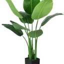 Bird of Paradise Plant Artificial 4ft,Faux Plants Indoor Tall with 8 Trunks - The Perfect Indoor Silk Floor Plant for Home Decor in Living Room, Office, and Bedroom (4FT Bird of Paradise)