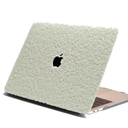 MacBook Case in Beige Teddy Fleece, Compatible with MacBook 12 inch Case, White