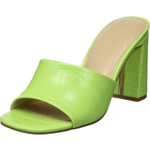The Drop Women's Pattie High Block-Heeled Mule Sandal (7, Lime)