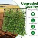 Cucumber Trellis - 49.4"*49.4" Metal Garden Trellis for Climbing Plants, Garden Trellis with Plastic-Coated Steel Pipe, A Frame Trellis for Cucumbers, Peas, Morning Glories(Black), 50"*32"*50"