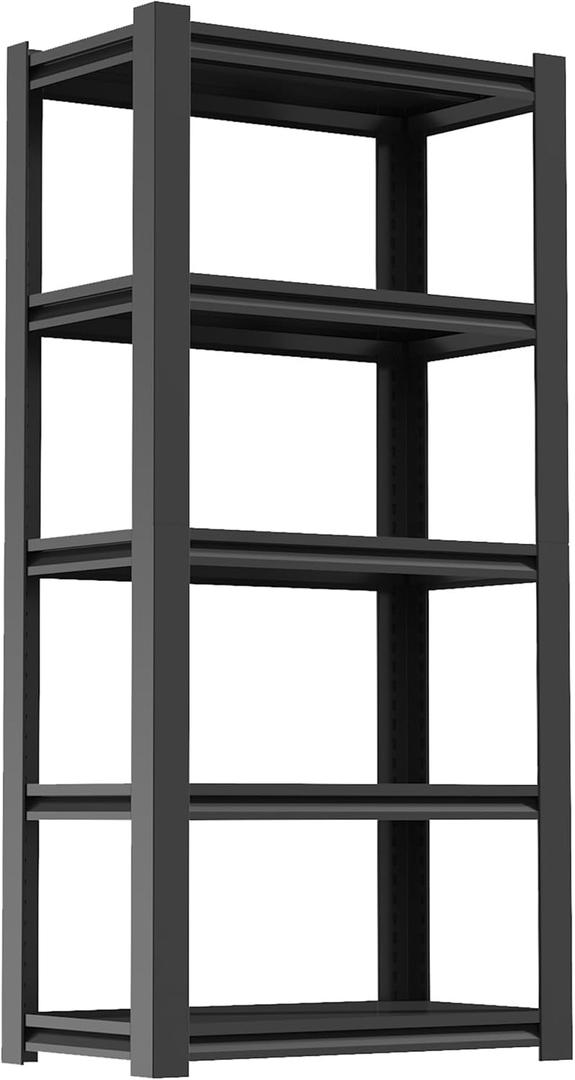 Garage Shelving Units and Storage,60"X28"X12"Inches Deep Heavy Duty Metal Shelves Adjustable,2000lbs Garage Storage Shelves,Sturdy Steel Utility Rack Industrial Tool Shelf for Basement Shop