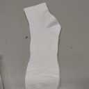 MUQU Mens White Crew Socks - Sports Thin Athletic Breathable Running Long Socks 6 Pairs, XL