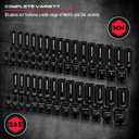Master 1/2" Drive Impact Socket Set, 67-Piece Standard & Deep Master Impact Socket Set SAE 3/8"-1-1/4" & Metric 8-24mm Socket Set with Ratched Hand, Extension Bar, Reducer, Impact Universal Joint,Cr-V