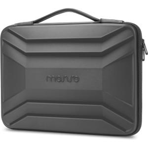 MOSISO 13-14 inch Laptop Hard Case, 13.3 inch Waterproof Shockproof Computer Bag Compatible with MacBook HP Dell, Symmetrical Trapezoid EVA Carrying Laptop Sleeve Hard Shell with Handle, Gray