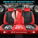 Car Seat Covers Full Set - Universal Seat Covers for Cars SUV Truck Faux Leather Automotive Seat Covers, Breathable & Waterproof Front and Rear Seat Protectors, Fit for Most Cars-Redblack