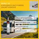 SIKA Sikaflex-221 Multi-Purpose Polyurethane Sealant/Adhesive, 10.1 fl oz, White  Fast-Curing, Permanent Elastic Bond, Weather-Resistant, Sandable & Paintable