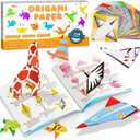 MOBYKE 238 Sheets Origami Paper, Oragami kit for Kids ages with 54 Patterns Projects, Double Sided Colored Blank Orgami Bulk Folding Book, Square Craft Patterned Papers Gift Set for Beginners Boy Girl
