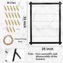 FramePro Freestanding Photo Display Board with Clips, Stable Tabletop Picture Frame Stand Holds 30+ Photos, Graduation Centerpiece Decorations 2026, Wooden Board for Photos, Artworks (Black)