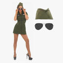 fun shack Womens Fighter Pilot Costume Women, Aviator Costume For Women, Flight Suit Women Costume, Womens Air Force Costume S