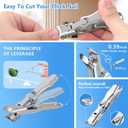 3 x Nail Clippers for Men Thick Nails,INXEN Wide Jaw Opening No Splash Fingernail Clipper with Catcher,German Toe Nail Clippers for Thick Nails for Seniors, Stainless Steel Nail Cutter for Adult