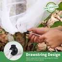 afzdby Garden Mesh Netting with Drawstring,Plants Cover Protection from Anti Birds,Bugs,Cicadas,and Insects-Pest Barrier Bag for Blueberry Bushes,Citrus,Tomatoes,Vegetables,Fruit Tree and Orange 2.62×3.28FT