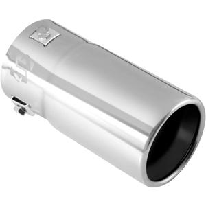 TriTrust Exhaust Tip, 1.75-2.5 inch Inlet Adjustable, Fit 1.75''/2''/2.25''/2.5'' Outer Diameter Tailpipe, 3'' Outlet 6'' Long Muffler Tip, Chrome Stainless Steel Truck Car Tail Tip