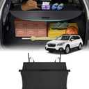 Powerty Cargo Cover for 2015-2018 2019 Subaru Outback Accessories Trunk Cover Retractable Trunk Shielding Shade Cargo Luggage Cover No Gap (Only for Power Liftgate)