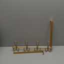 Double Prong Over The Door Hook Rack, with 4 Triple Hooks to Hang Your Coats, Hats, Towels, Purses and More in Your Bathroom, Bedrrom or Walk-in Closets - Gold