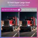 LED Eyes for Truck Windshield, Devil Eyes Light for Windshield, Devil Eyes Light for Car, Truck, SUVs, Pickup, UTV and Golf Cart (1 PC 52.3X7.5 INCH (Large Size for Trucks Only))