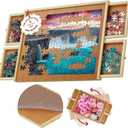 1000 Piece Wooden Jigsaw Puzzle Table - 4 Drawers, Rotating Puzzle Board | 30 X 22 Jigsaw Puzzle Board | Puzzles Cover Included - Portable Puzzle Tables for Adults and Kids by Beyond Innoventions