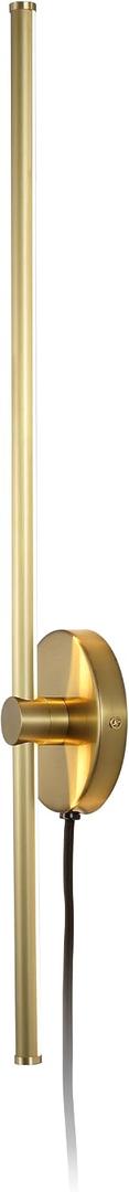 JONATHAN Y 27.25" Brass Gold 1-Light Modern Integrated LED Wall Sconce, Minimalist Plug-in Adjustable Bar Lamp for Bedroom Living Room, Dimmable Iron Metal Wall Light, 3000K (JYL7136B)