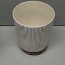 getstar Large Rotating Utensil Holder for Kitchen Counter,7.9"+6" Ceramic Utensils Crocks Set for Countertop Large & Small Utensil Organizer for Spatula Farmhouse Kitchen Decor (Vintage White)