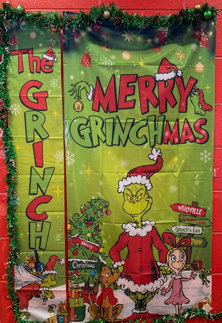 Green Christmas Grinch Tapestry