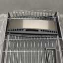 KitchenAid Large Capacity Full Size Rust Resistant Dish Rack with Angled Drain Board and Removable Flatware Caddy, Light Grey