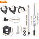 11 Piece Inner CV Axle Removal Tool, Heavy Duty Slide Hammer Puller Set, 63mm 48mm CV Joint Fork, Outer CV Joint Adapter and Steel Cable Adapter, Front Wheel Drive Axle Half Shaft Removal Tool Kit