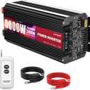 LVYUAN 5000 Watt Power Inverter 24V to 110V 120V for Vehicle, Solar Inverter System, Heavy Duty, RV, Truck, Off Grid,Camping with 4 AC Outlets, LCD Display, Wireless Remote Control, Car Power Inverter