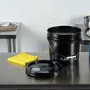 Restaurantware-LID ONLY: Clean Tek Professional 12.75 Inch Bucket Lid With Pour Spout, 1 Cover With Tear Tab And Gasket - Pail Sold Separately, Fit 3.5 And 5 Gallon Bucket, Black Plastic