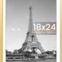 upsimples 18x24 Picture Frame, Wall Decor Poster Frames, Gold 1 Pack