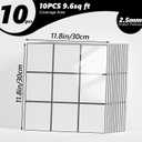 3 x 10pcs Marble Peel and Stick Backsplash Waterproof Wall Panels, Self Adhesive Marble Foam Tile, 11.8"x11.8" PVC Wall Panels for Bathroom, Kitchen, Living Room and Laundry Room (Plaid Pattern) (White and Black)