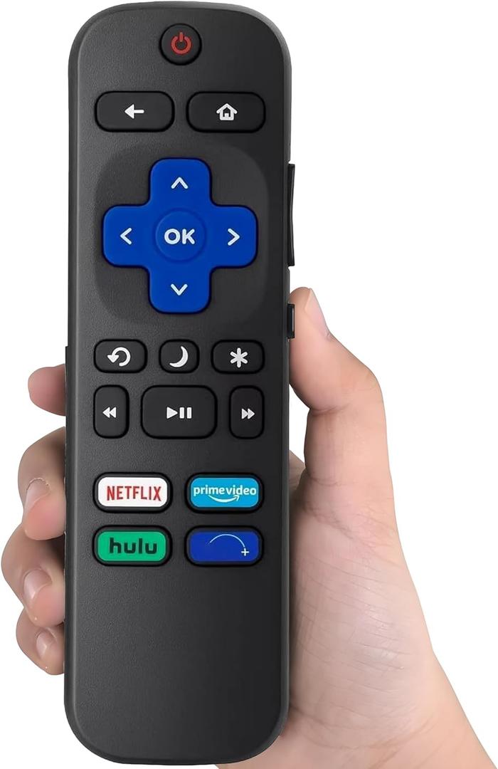 Universal TV Remote for All Roku TV,Replacement for TCL Sharp Roku Remote with Video Buttons