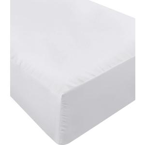 1Pc Fitted Bottom Sheet Split King - Premium 500 Thread Count 100% Egyptian Cotton Sateen Weave, With Elastic All Around - Fits Mattress Upto 8" - 12" inches - (Split King, White)