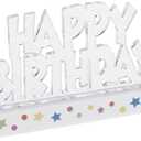 Dazzling Flashing Happy Birthday Cake Decoration - 3.25" x 4.75" (1 Count) - Perfect Celebration Centerpiece