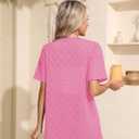 LILBETTER Womens Summer Lightweight Cardigan Short Sleeve Open Front Casual Loose Cover Ups 2025 (Pink, M)