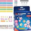 DIY Balloon Craft Kit Refill Pack - 194 Pcs Replacement Accessories for Sticky Balloon Toys, Creative Arts & Crafts Supplies for Kids 3+