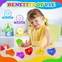 Fidget Sensory Toys for Kids - 6Pack Quiet Textures Sensory Flip Cube for ADHD, Anxiety & Stress Relief, Non-Toxic Durable Desk Fidgets for Classroom, Home & Travel, for Toddlers & Teens