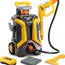 Kids Car Wash Toy Pressure Washer Playset with 1.3L Tank & Manual Pump Spray Gun, Outdoor Summer Water Toys for Toddlers, Portable Cleaning Pretend Play Gift for Boys Girls Ages 3+