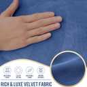 vctops 7 Pieces Velvet Stretch Sofa Cover for 3 Seater Couch Soft Washable Sofa Slipcover with Individual Backrest and Cushion Covers for Kids Cats Dogs (ST Blue,3 Seat)