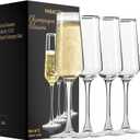 PARACITY Champagne Flutes, Champagne Glasses Set of 4, Elegant 8.5oz glass champagne flutes, Gift for Birthday, Wedding, Christmas, Valentine's Day
