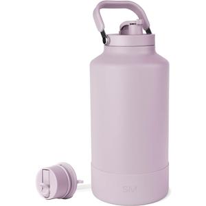 Simple Modern Trek Pivot | Gallon Water Bottle Jug with Handle & Boot | Interchangeable Straw & Chug Lids | Large Insulated Stainless Steel | Sports Camping Outdoors | 128oz, Lavender Mist