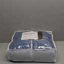 KASENTEX Queen Size Comforter Set 3 Piece,Seersucker Breathable Fabric,Lightweight Fluffy Down Alternative,Box Stitch Quilting, All Season Machine Washable with 2 Pillow Shams, Navy Blue