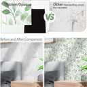 Naphite Green Leaf Peel and Stick Wallpaper Boho Modern 197inL 17.3inW Contact Paper for Cabinets Sage Green Leaves Self Adhesive Removable Wallpaper for Bathroom Waterproof Botanical Flower Decor